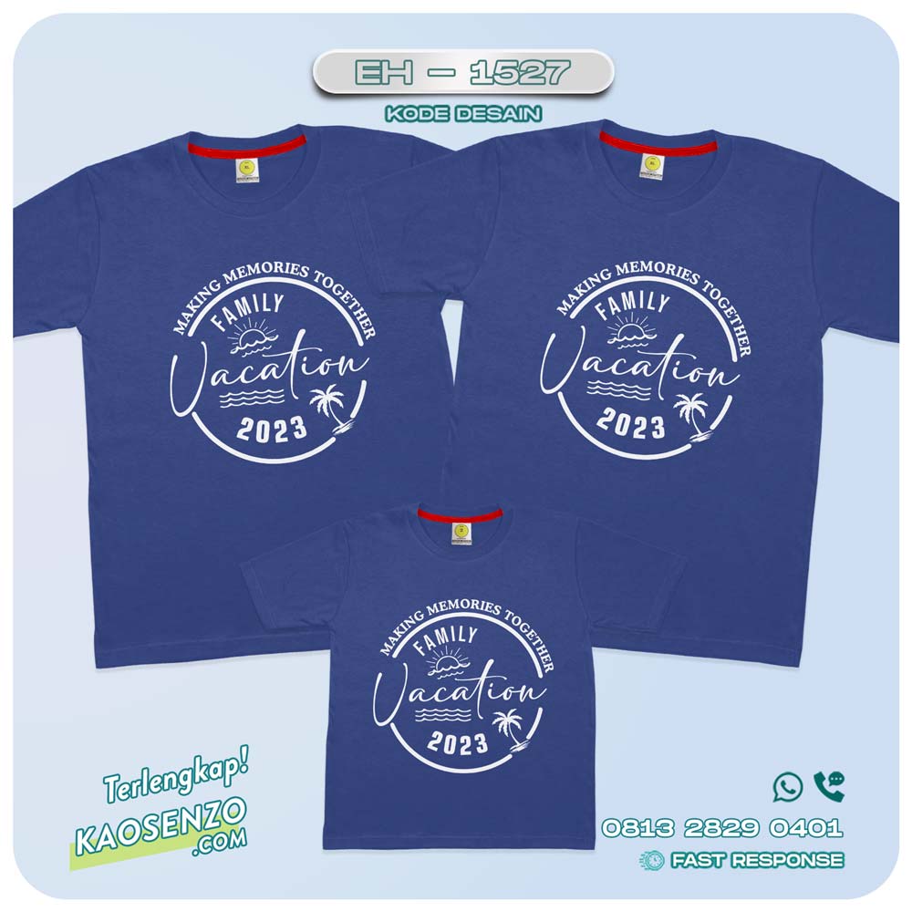 Baju Kaos Couple Keluarga Traveling | Kaos Couple Family Gathering | Kaos Liburan Keluarga | Kaos Traveling - EH 1527