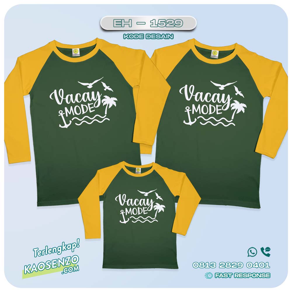 Baju Kaos Couple Keluarga Traveling | Kaos Couple Family Gathering | Kaos Liburan Keluarga | Kaos Traveling - EH-1529