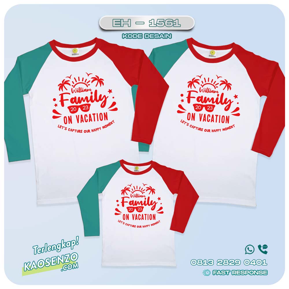 Baju Kaos Couple Keluarga Traveling | Kaos Couple Family Gathering | Kaos Liburan Keluarga | Kaos Traveling - EH 1561