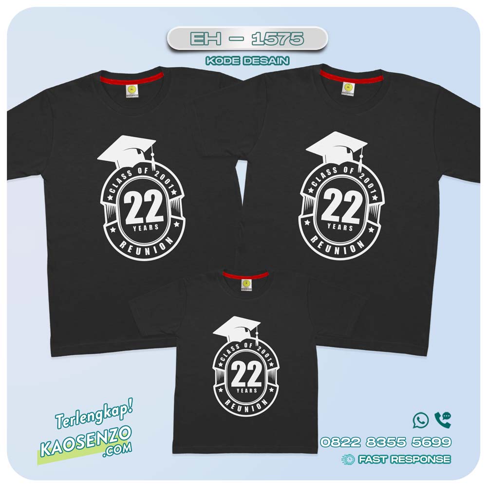 Kaos Couple Keluarga | Kaos Custom Reuni Sekolah | Kaos Reuni Kelas | Kaos Motif Reuni EH - 1575