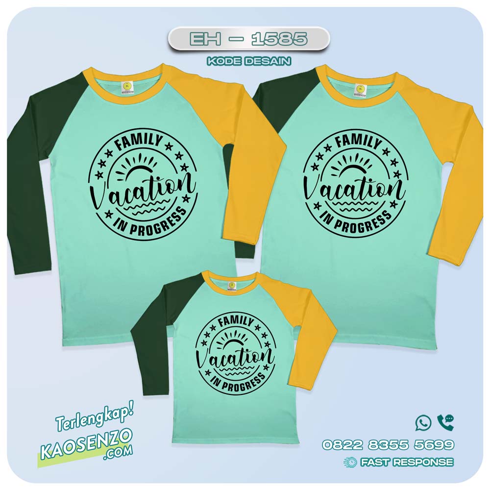 Baju Kaos Couple Keluarga Traveling | Kaos Couple Family Gathering | Kaos Liburan Keluarga | Kaos Traveling - EH-1585