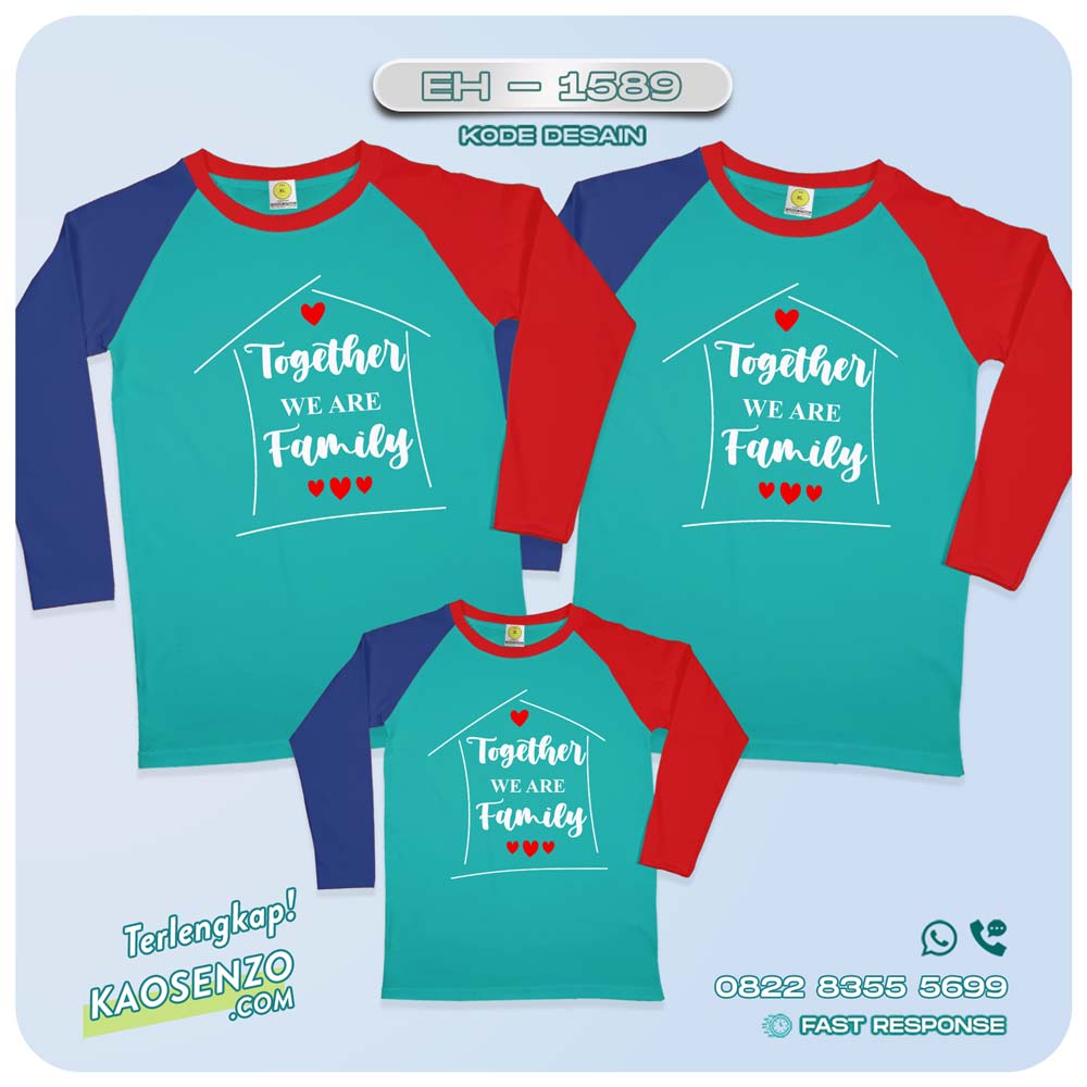 Kaos Couple Keluarga | Kaos Couple Happy Family | Kaos Happy Family - EH 1589