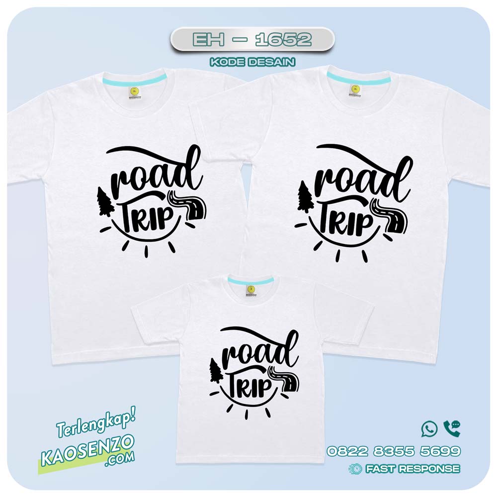 Baju Kaos Couple Keluarga Traveling | Kaos Couple Family Gathering | Kaos Liburan Keluarga | Kaos Traveling - EH 1652