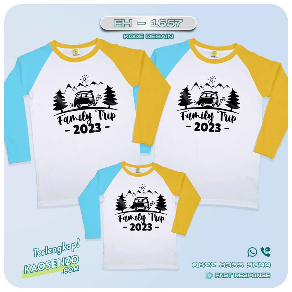 Baju Kaos Couple Keluarga Traveling | Kaos Couple Family Gathering | Kaos Liburan Keluarga | Kaos Traveling - EH-1657