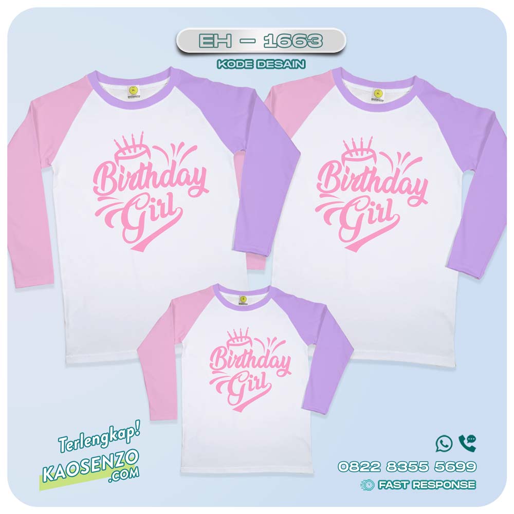 Baju Kaos Couple Keluarga | Kaos Family Custom | Kaos Motif Birthday - EH 1663