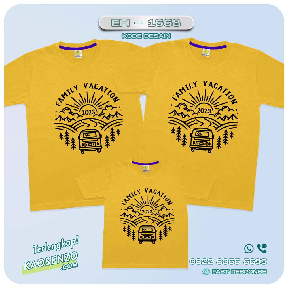 Baju Kaos Couple Keluarga Traveling | Kaos Couple Family Gathering | Kaos Liburan Keluarga | Kaos Traveling - EH 1668