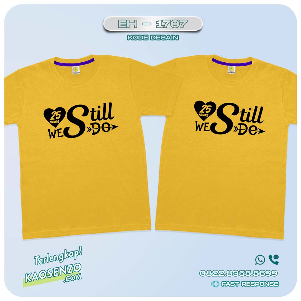 Baju Kaos Couple Keluarga Anniversary | Kaos Family Custom Anniversary | Kaos Anniversary - EH 1707