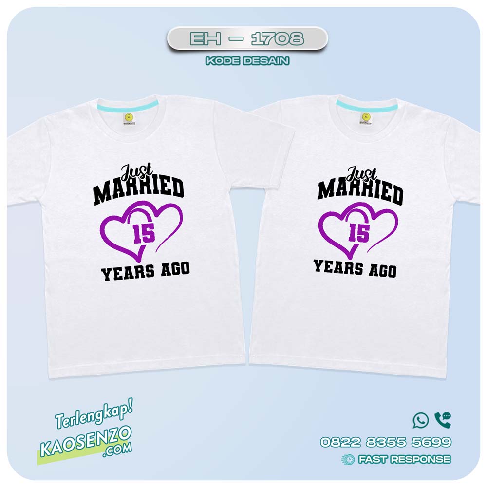 Baju Kaos Couple Keluarga Anniversary | Kaos Family Custom Anniversary | Kaos Anniversary - EH 1708