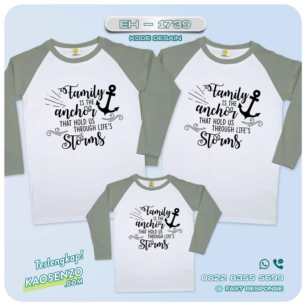 Baju Kaos Couple Keluarga | Kaos Custom Quotes Family | Kaos Motif Quotes Family - EH - 1739