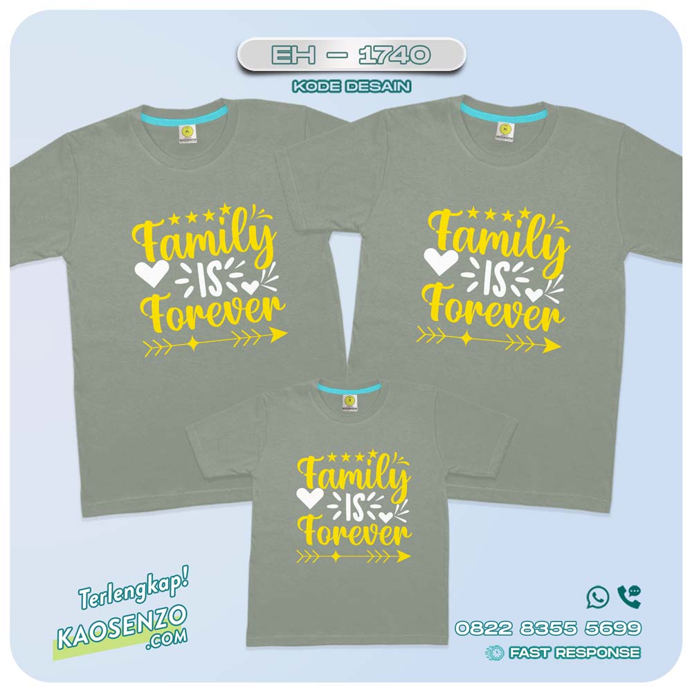 Baju Kaos Couple Keluarga | Kaos Custom Quotes Family | Kaos Motif Quotes Family - EH - 1740