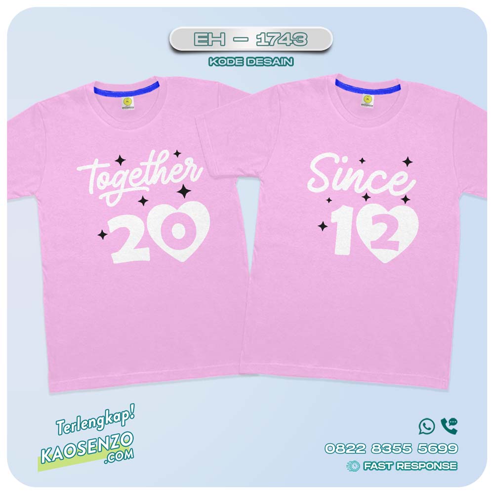 Baju Kaos Couple Keluarga Anniversary | Kaos Family Custom Anniversary | Kaos Anniversary - EH 1743