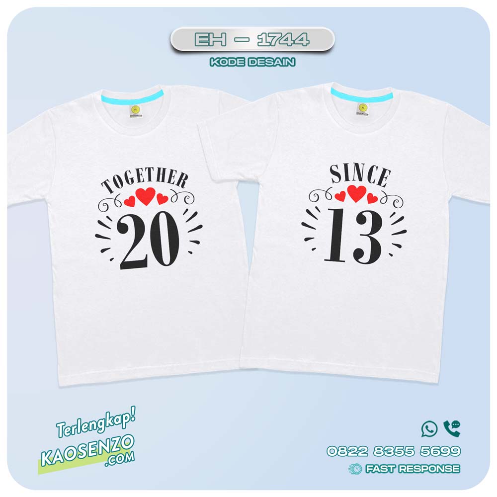 Baju Kaos Couple Keluarga Anniversary | Kaos Family Custom Anniversary | Kaos Anniversary - EH 1744