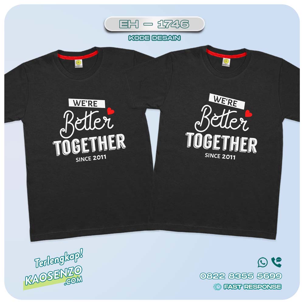 Baju Kaos Couple Keluarga Anniversary | Kaos Family Custom Anniversary | Kaos Anniversary - EH 1746