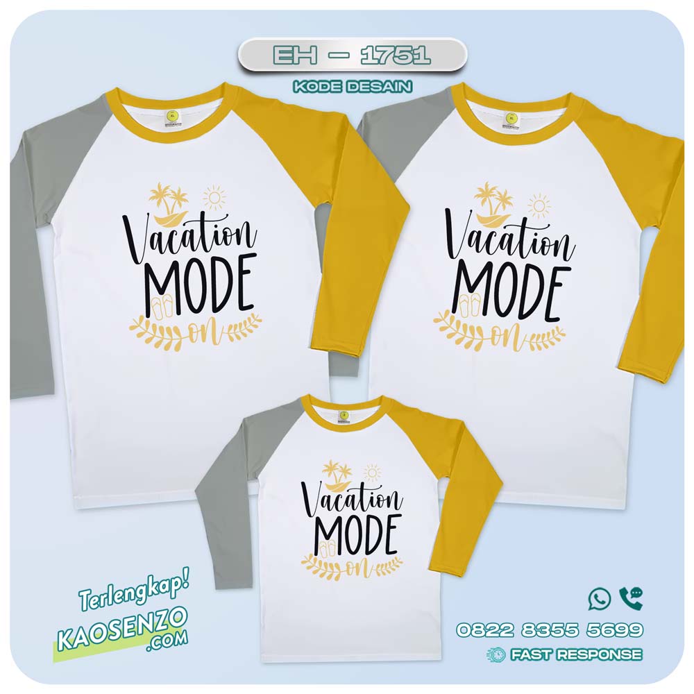 Baju Kaos Couple Keluarga Traveling | Kaos Couple Family Gathering | Kaos Liburan Keluarga | Kaos Traveling - EH-1751