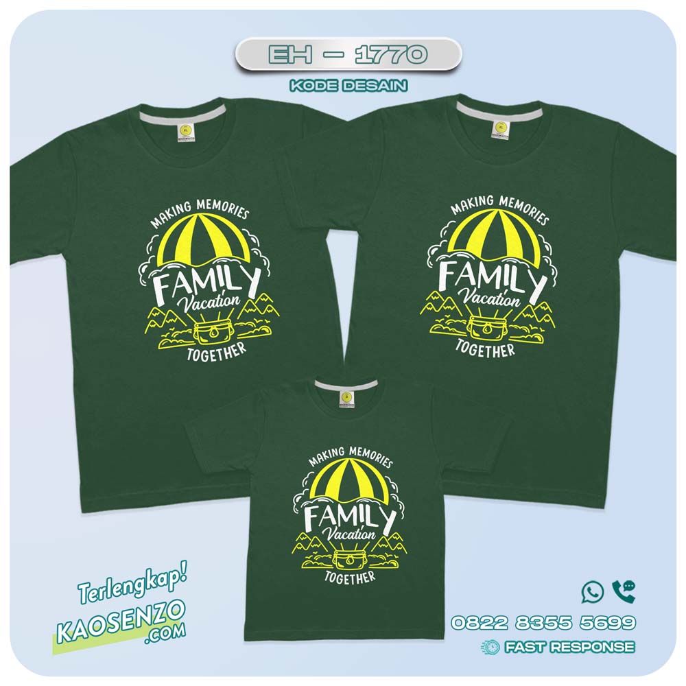 Baju Kaos Couple Keluarga Traveling | Kaos Couple Family Gathering | Kaos Liburan Keluarga | Kaos Liburan - EH 1770