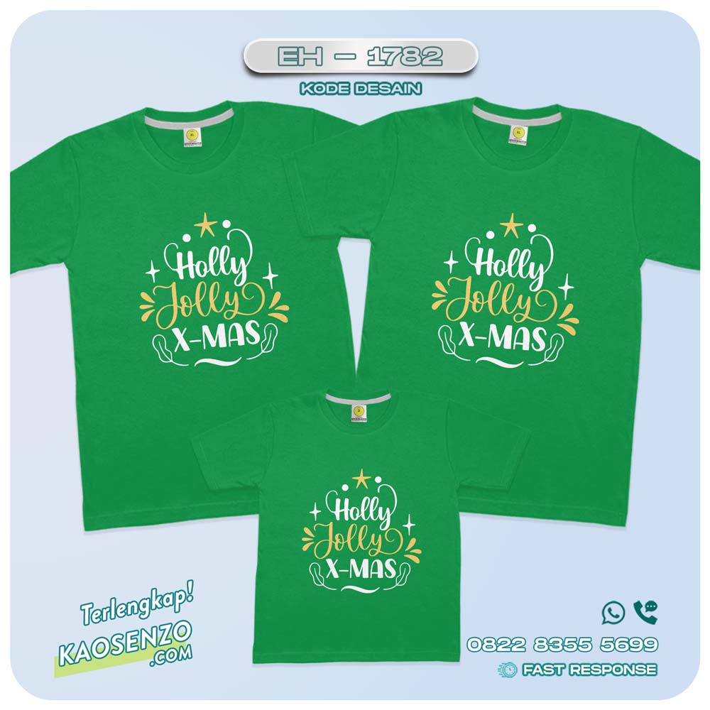 Baju Kaos Couple Keluarga Natal | Kaos Family Custom Christmas | Kaos Natal - EH 1782