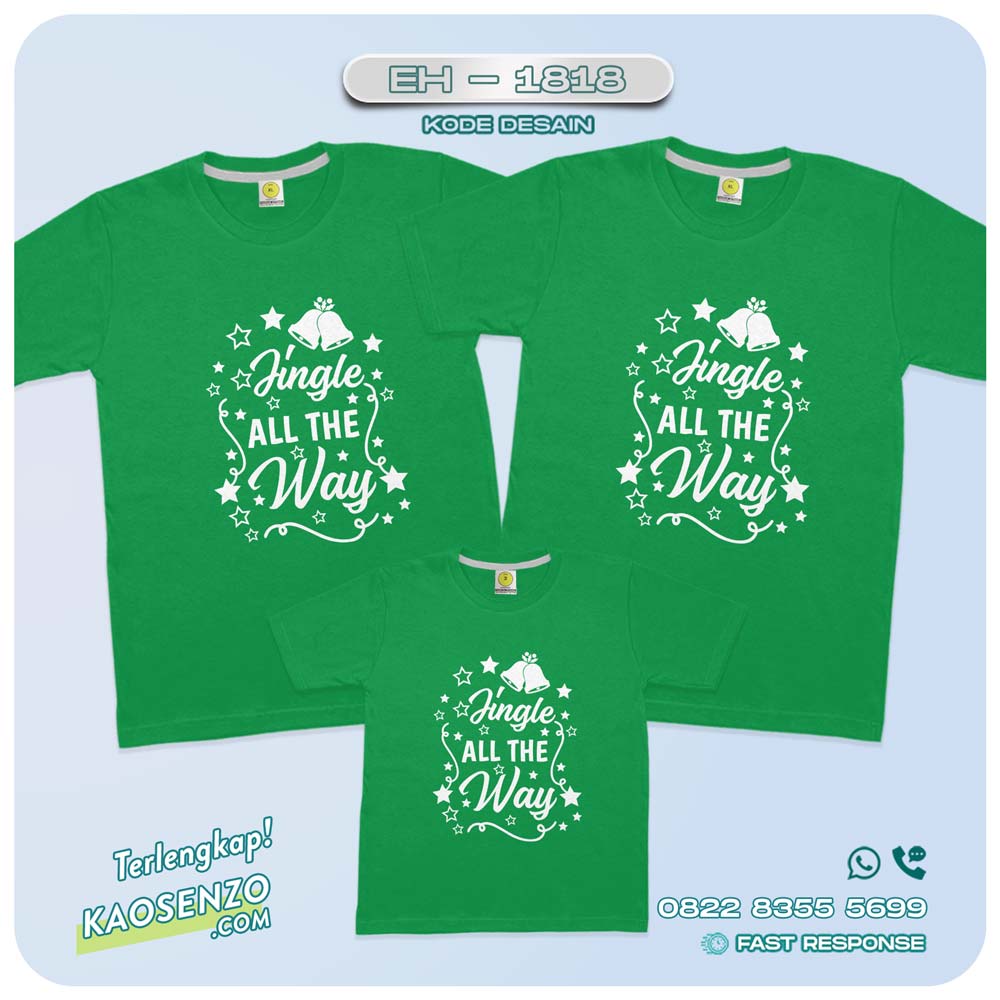 Baju Kaos Couple Keluarga Natal | Kaos Family Custom Christmas | Kaos Natal - EH 1817