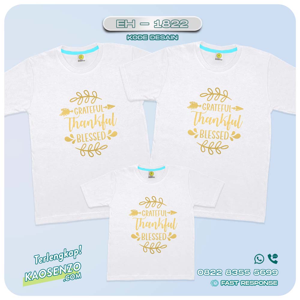 Kaos Couple Keluarga | Kaos Couple Blessed Family | Kaos Blessed Family - EH 1822