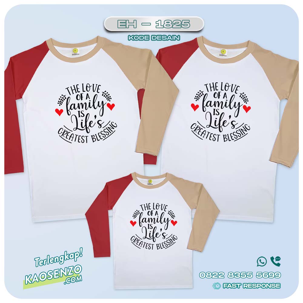 Kaos Couple Keluarga | Kaos Couple Blessed Family | Kaos Blessed Family - EH 1825