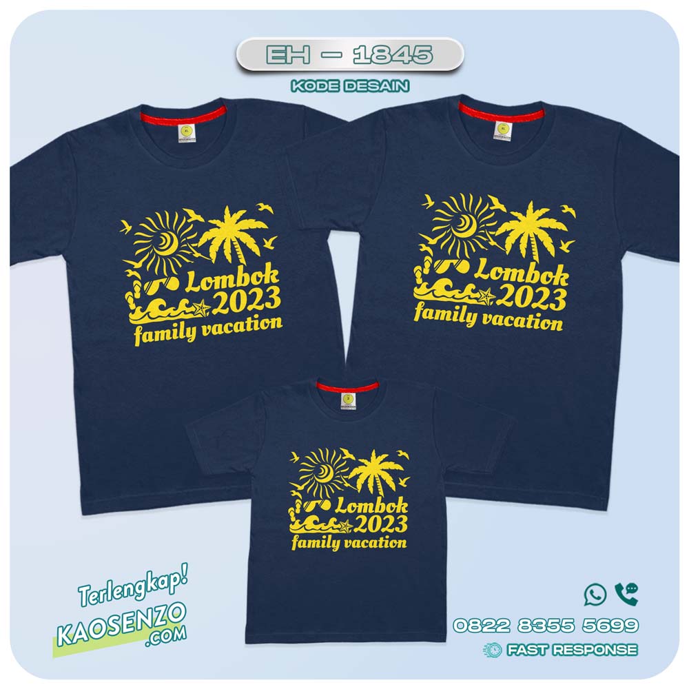 Baju Kaos Couple Keluarga Traveling | Kaos Couple Family Gathering | Kaos Liburan Keluarga | Kaos Liburan - EH 1845