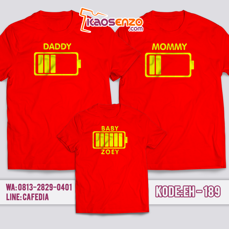 Kaos Couple Keluarga | Anak & Dewasa | Gratis Ganti Nama/Tulisan