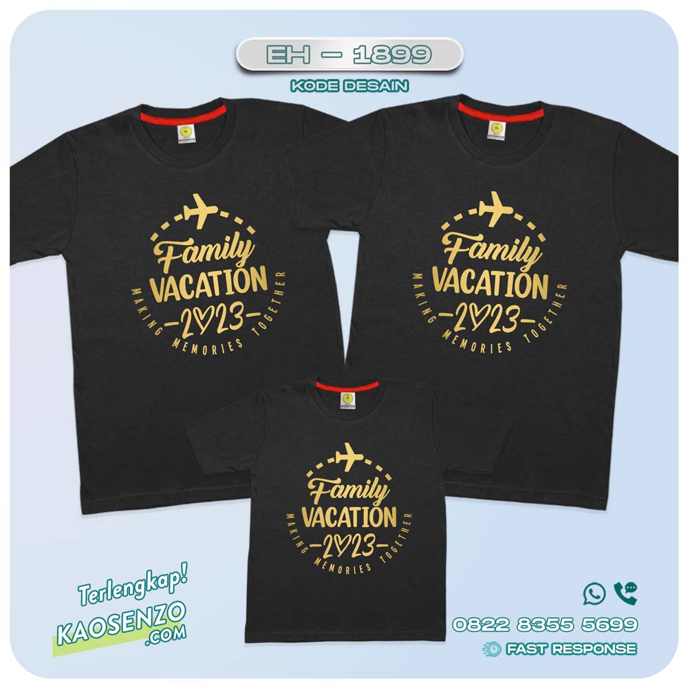 Baju Kaos Couple Keluarga Traveling | Kaos Couple Family Gathering | Kaos Liburan Keluarga | Kaos Liburan - EH 1899