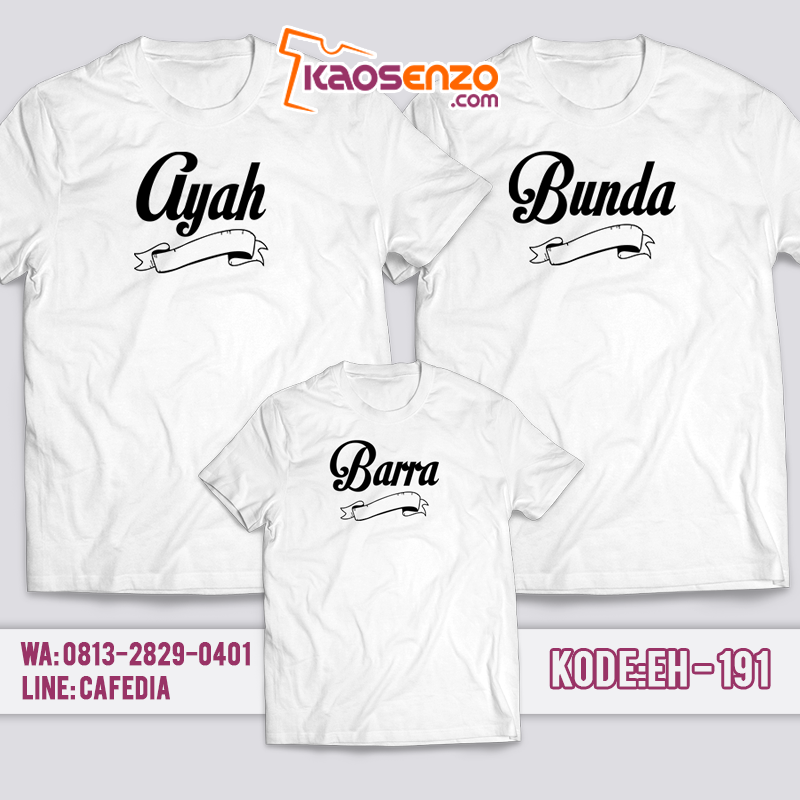 Kaos Couple Keluarga | Anak & Dewasa | Gratis Ganti Nama/Tulisan