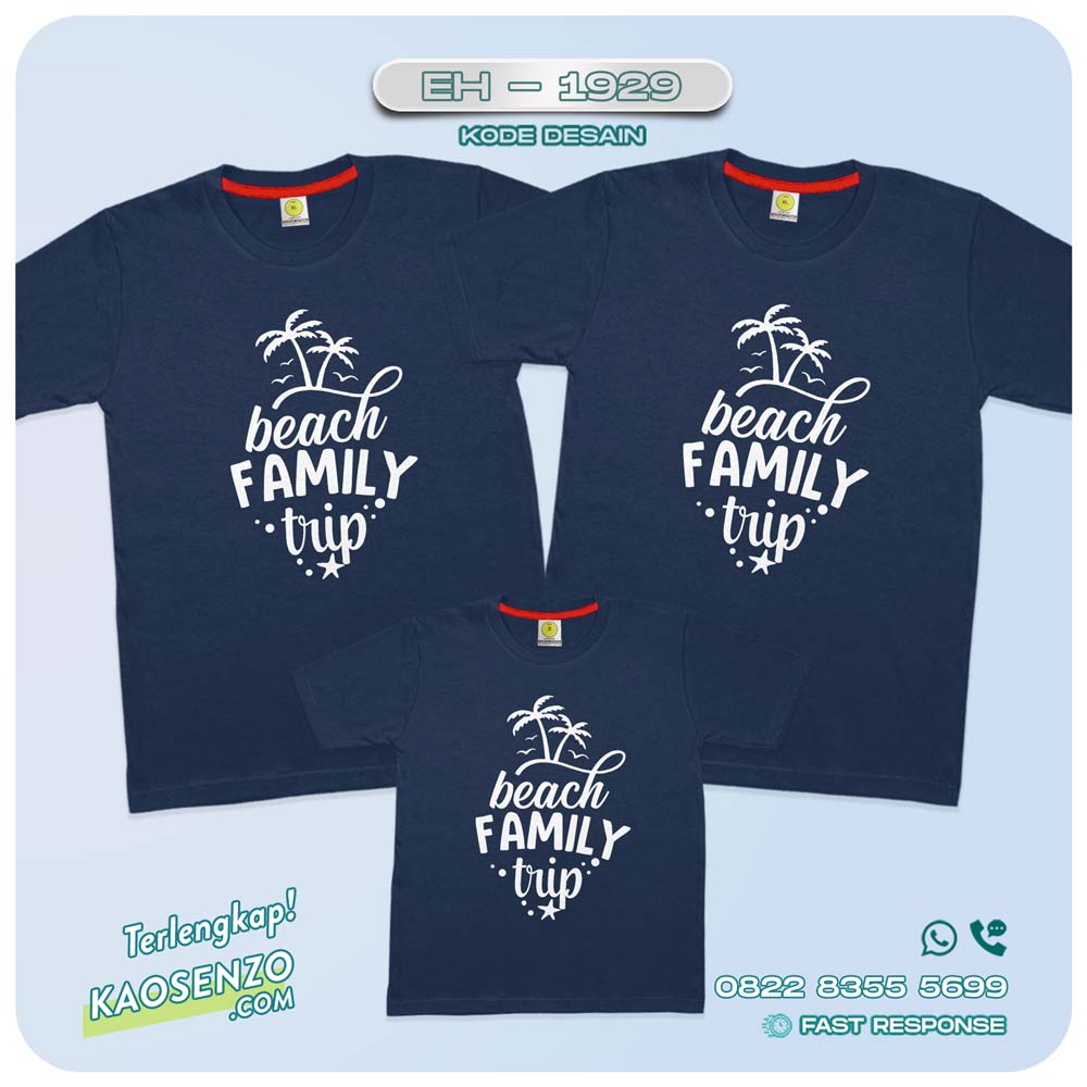 Baju Kaos Couple Keluarga Traveling | Kaos Couple Family Gathering | Kaos Liburan Keluarga | Kaos Liburan - EH 1929