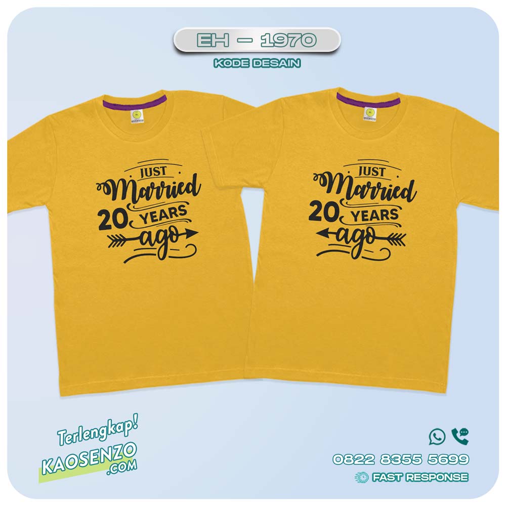 Baju Kaos Couple Keluarga Anniversary | Kaos Family Custom Anniversary | Kaos Anniversary - EH 1970