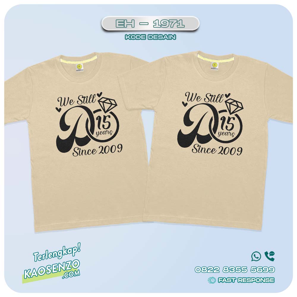 Baju Kaos Couple Keluarga Anniversary | Kaos Family Custom Anniversary | Kaos Anniversary - EH 1971