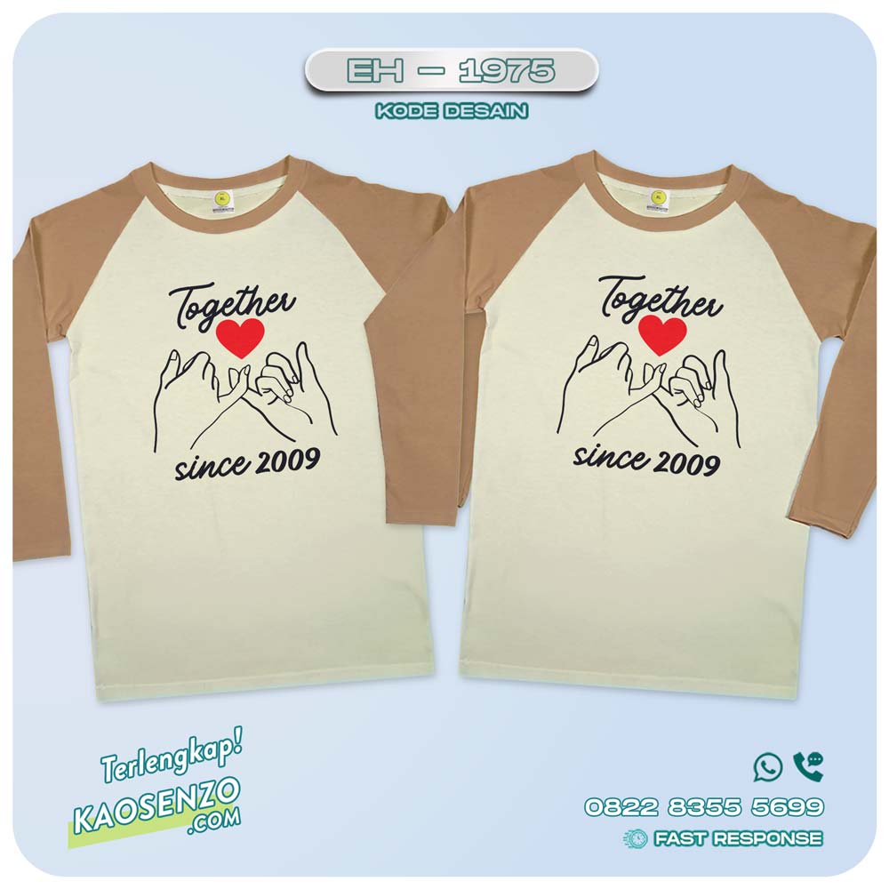 Baju Kaos Couple Keluarga Anniversary | Kaos Family Custom Anniversary | Kaos Anniversary - EH 1975