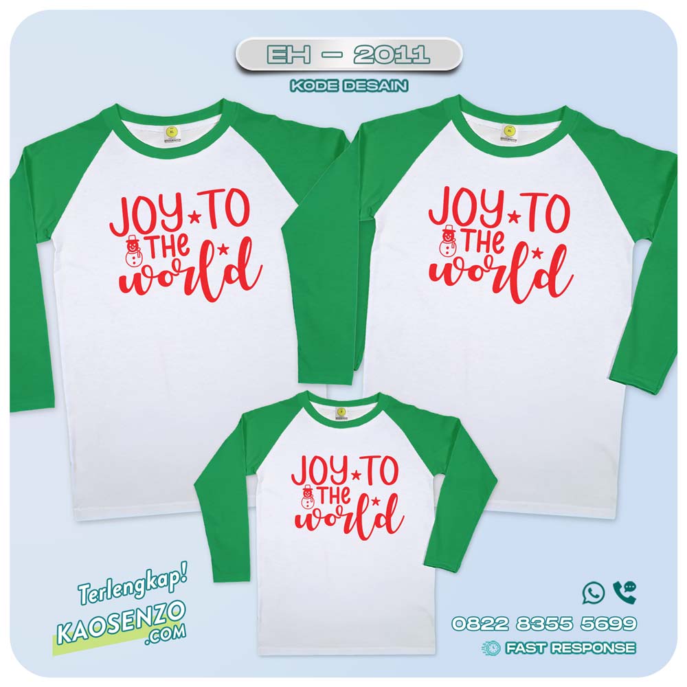 Baju Kaos Couple Keluarga Natal | Kaos Family Custom Christmas | Kaos Natal - EH 2011