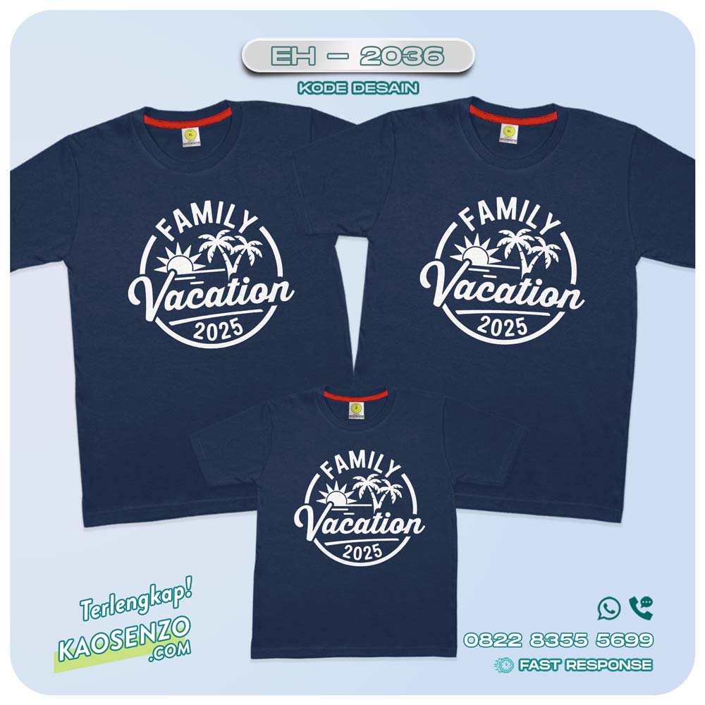 Baju Kaos Couple Keluarga Traveling | Kaos Couple Family Gathering | Kaos Liburan Keluarga | Kaos Liburan - EH 2036