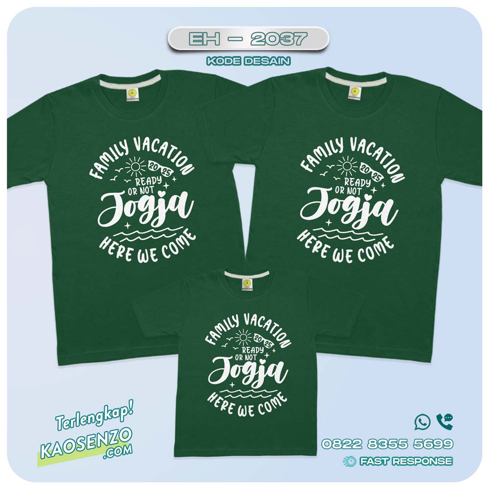 Baju Kaos Couple Keluarga Traveling | Kaos Couple Family Gathering | Kaos Liburan Keluarga | Kaos Liburan - EH 2037