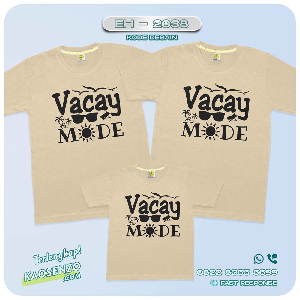 Baju Kaos Couple Keluarga Traveling | Kaos Couple Family Gathering | Kaos Liburan Keluarga | Kaos Liburan - EH 2038