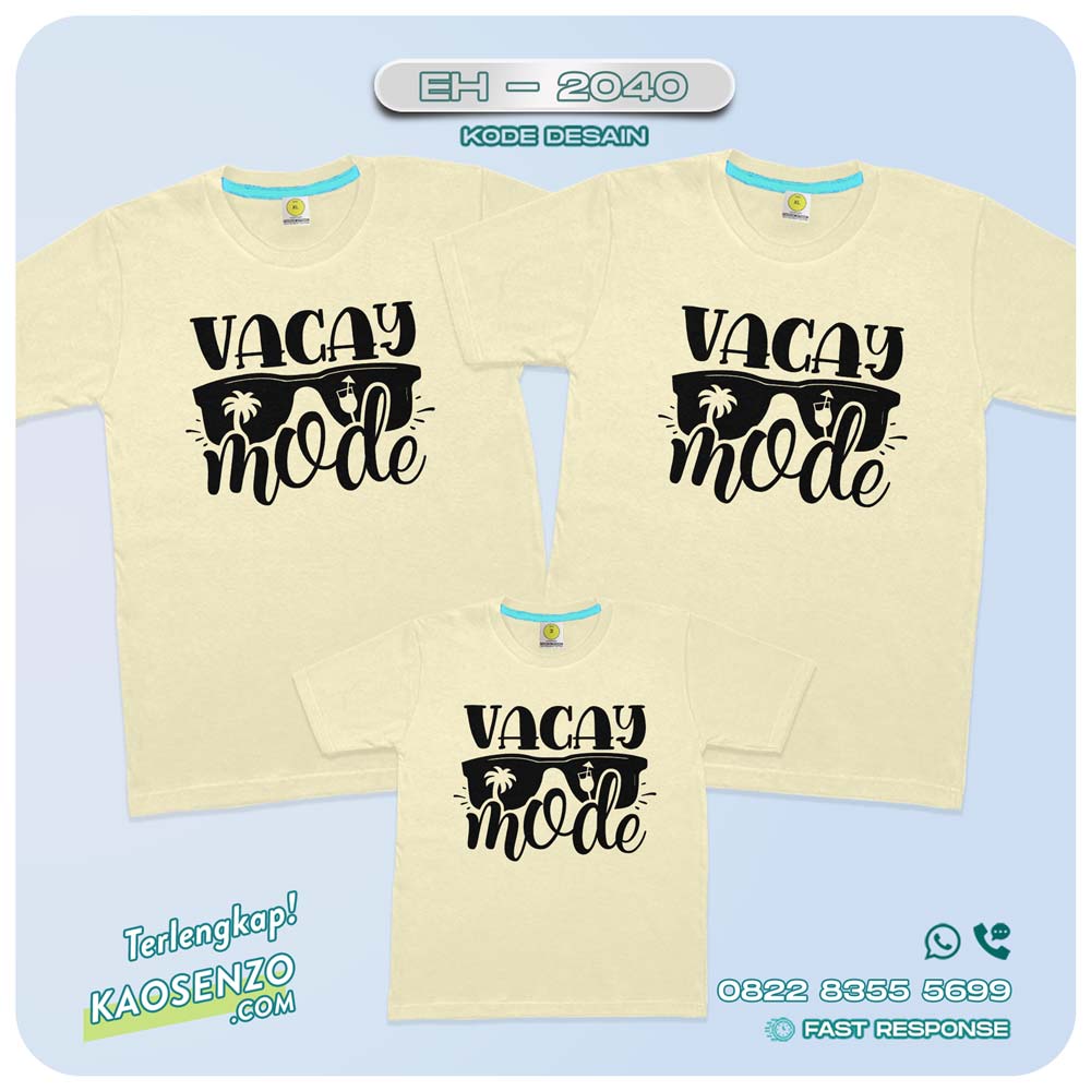 Baju Kaos Couple Keluarga Traveling | Kaos Couple Family Gathering | Kaos Liburan Keluarga | Kaos Liburan - EH 2040