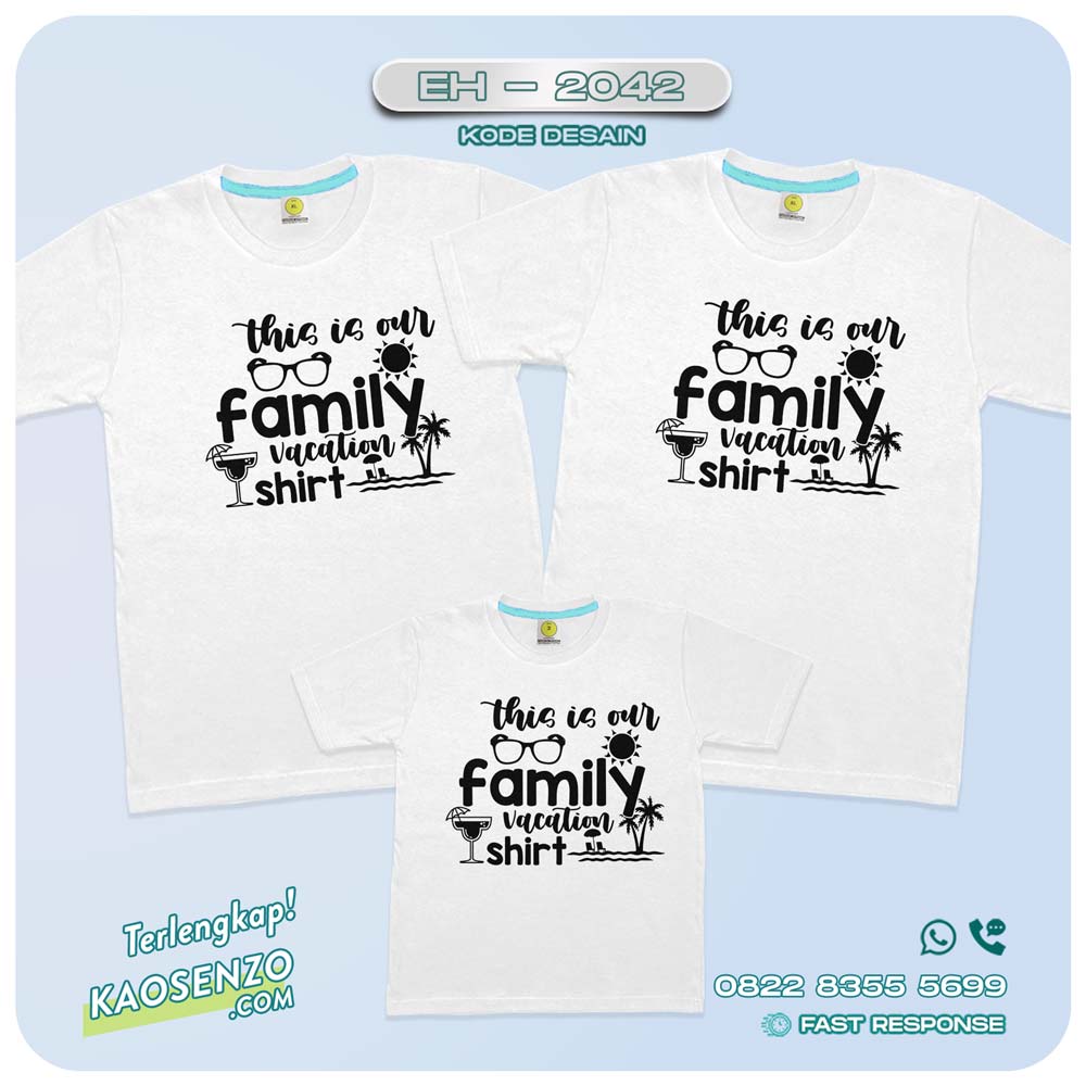 Baju Kaos Couple Keluarga Traveling | Kaos Couple Family Gathering | Kaos Liburan Keluarga | Kaos Liburan - EH 2042