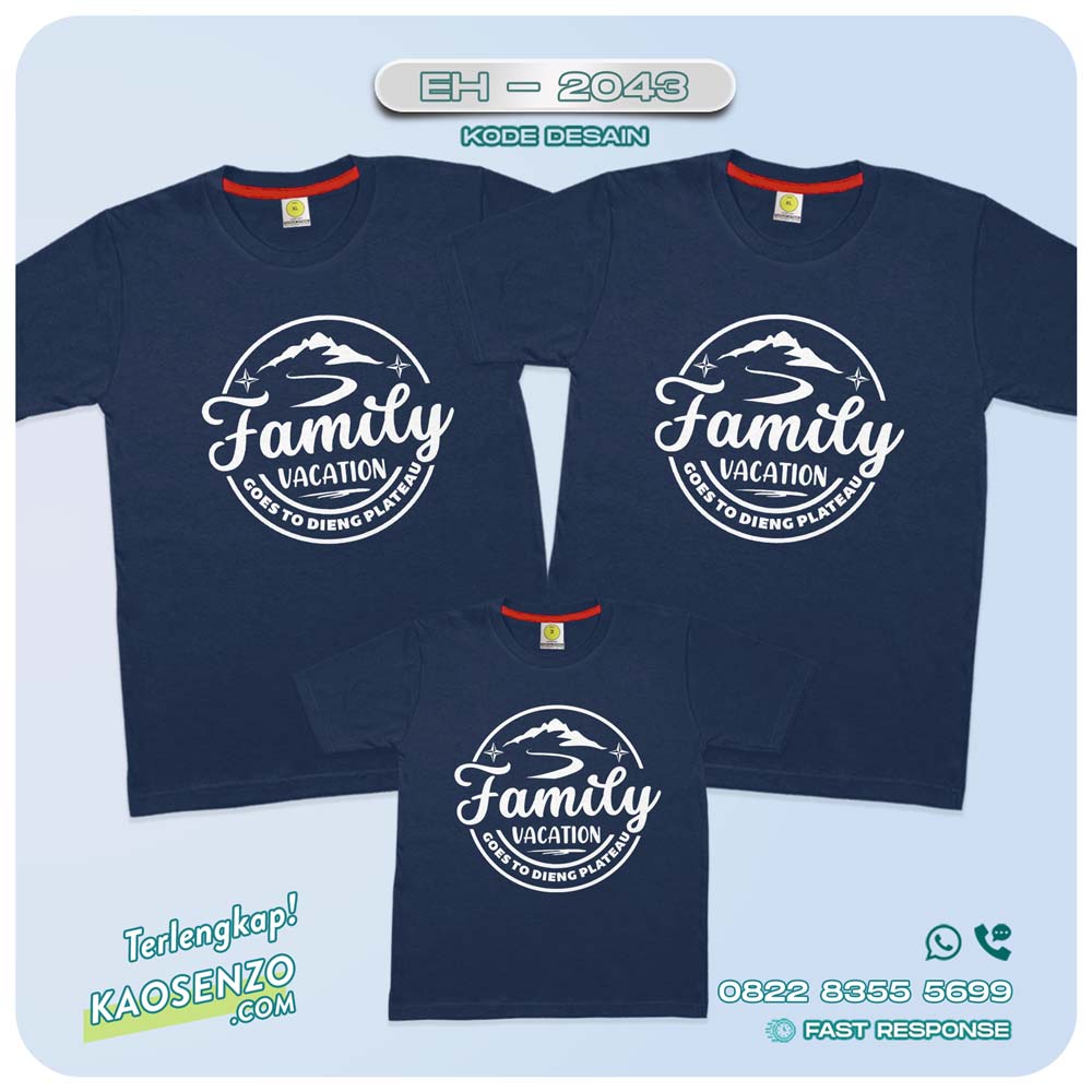 Baju Kaos Couple Keluarga Traveling | Kaos Couple Family Gathering | Kaos Liburan Keluarga | Kaos Liburan - EH 2043