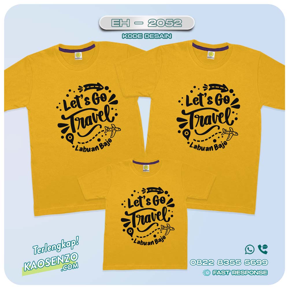 Baju Kaos Couple Keluarga Traveling | Kaos Couple Family Gathering | Kaos Liburan Keluarga | Kaos Liburan - EH 2052