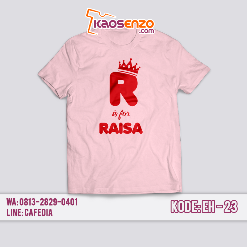 Baju Kaos Keluarga | Kaos Nama Anak & Dewasa | Kaos Inisial Nama Custom | Gratis Ganti Nama/Tulisan