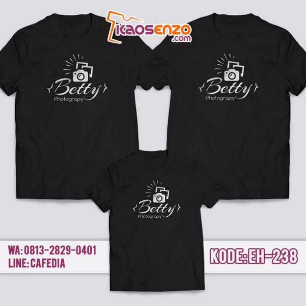 Baju Kaos Couple Keluarga Betty Photograpy | Kaos Family Custom Betty Photograpy - EH 238