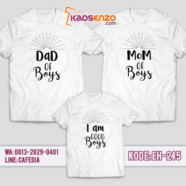 Baju Kaos Couple Keluarga Good Boys | Kaos Family Custom Good Boys - EH 245