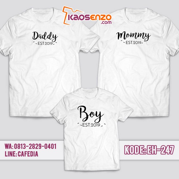 Baju Kaos Couple Keluarga Est 2019 | Kaos Family Custom Est 2019 - EH 247