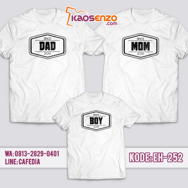 Baju Kaos Couple Keluarga Since 2019 | Kaos Family Custom Since 2019 - EH 252