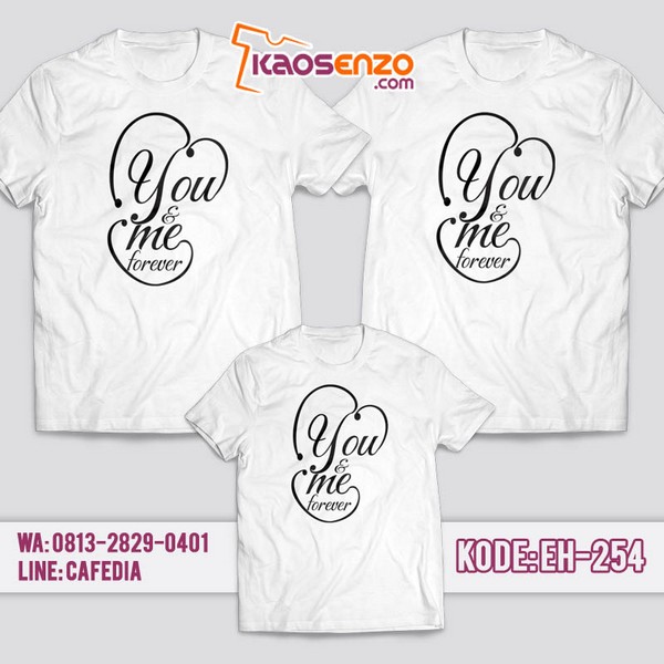 Baju Kaos Couple Keluarga You & Me | Kaos Family Custom You & Me - EH 254