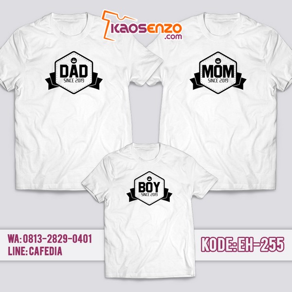 Baju Kaos Couple Keluarga Since 2019 | Kaos Family Custom Since 2019 - EH 255