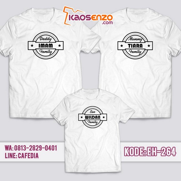 Baju Kaos Couple Keluarga Imam Family | Kaos Family Custom Imam Family - EH 264