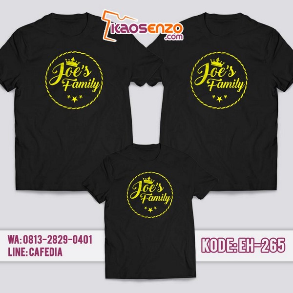 Baju Kaos Couple Keluarga Joe's Family | Kaos Family Custom Joe's Family - EH 265