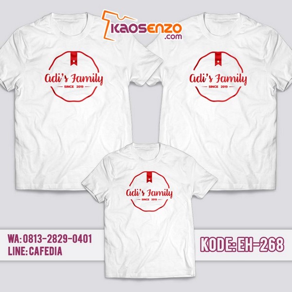 Baju Kaos Couple Keluarga Adi's Family | Kaos Family Custom Adi's Family - EH 268