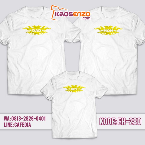 Baju Kaos Couple Keluarga Custom Nama Keluarga | Kaos Family Custom Nama Keluarga - EH 280